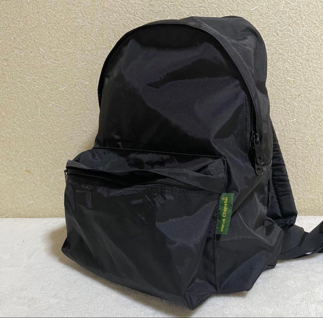 Herve Chapelierエルベシャプリエ / リュック ブラック　ナイロン