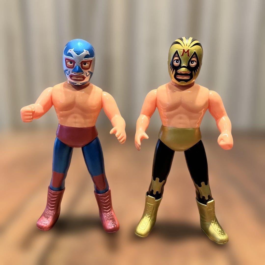 ミルマスカラス・ドスカラス ソフビフィギュア 2体セット ミル・マスカラス(トレード＆旧ラメマント) – 闘道館