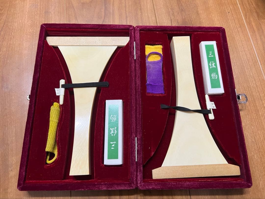 極上　三味線一対　撥　バチ　天然素材　和楽器　民謡。W--04