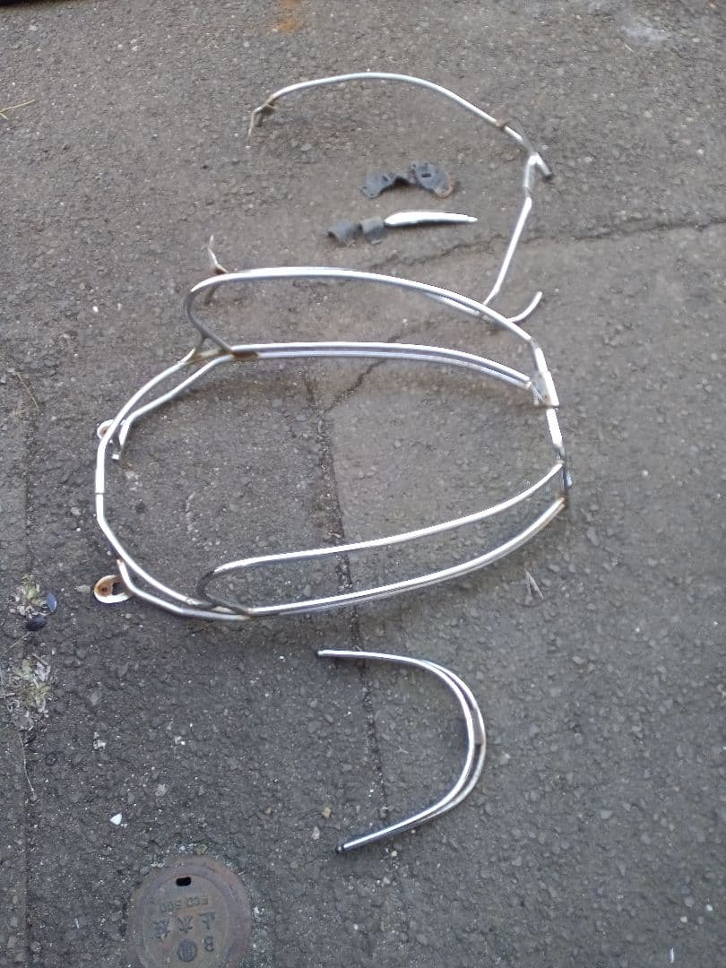 う*し様 ホンダ AF24　ジョルノ純正　オプション　ガードパイプ　3点セット 超希少‼️】HONDAジョルノ AF24 オプションパーツ ガードパイプ メッキ