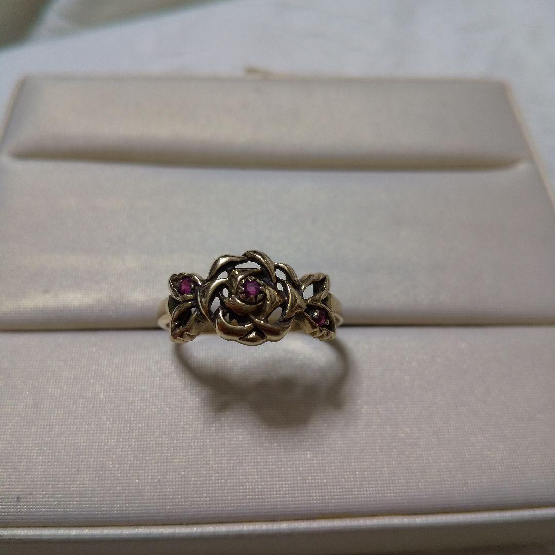 K9金バラ形リング1.7㌘