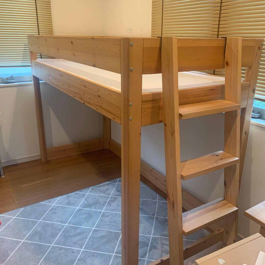 無印良品 パイン材ロフトベッド 引き取り限定 - メルカリ
