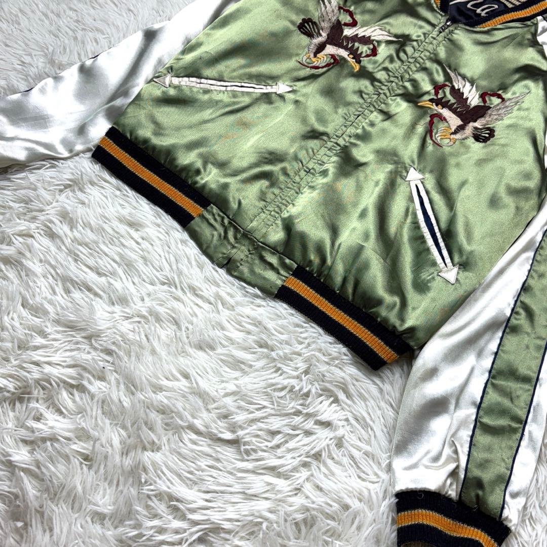 テーラー東洋 スカジャン リバーシブル 舞妓 日本地図 鷹 富士山 M