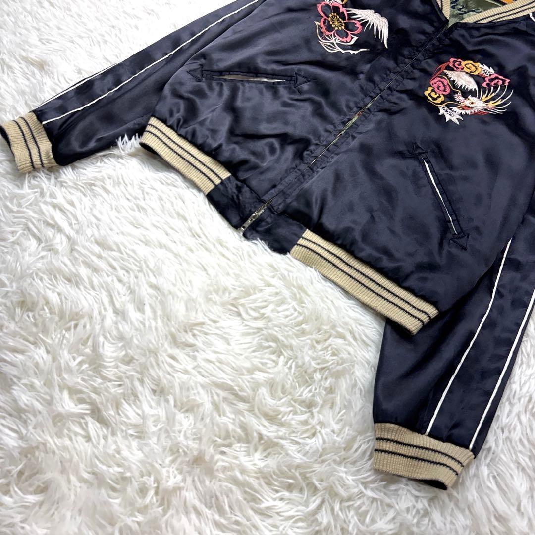 テーラー東洋 スカジャン リバーシブル 舞妓 日本地図 鷹 富士山 M