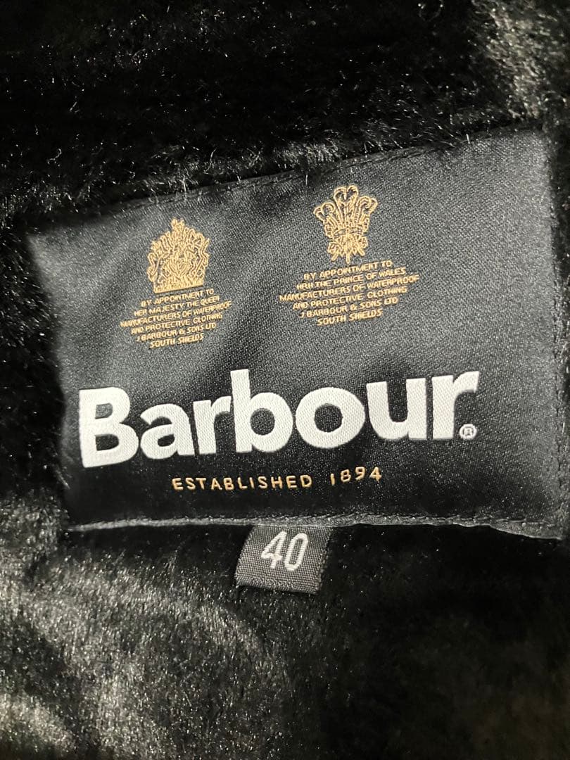 アニ別注Barbour ゲームフェア ブラック 36 ライナー付き - メルカリ