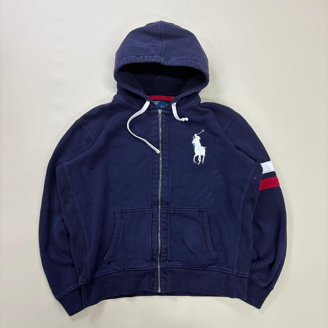 【美品×希少】ビックポニー×サーマル RalphLauren フルジップパーカー