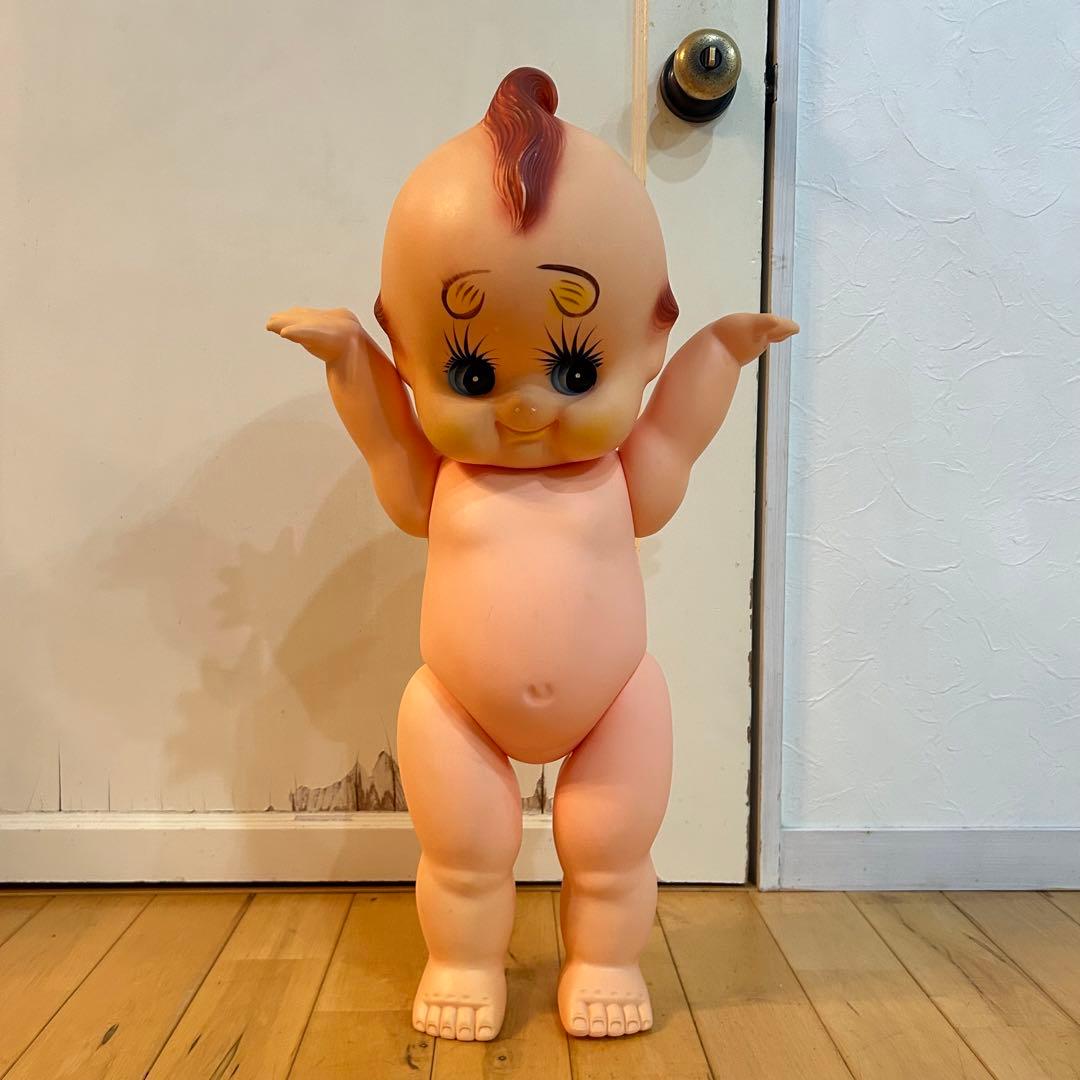 キューピー 人形 特大 緑羽根 昭和レトロ ビンテージ アンティーク