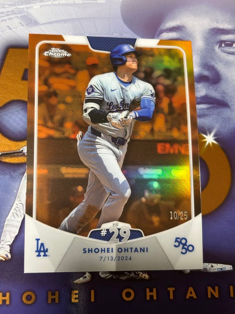 b*z様 topps 大谷翔平 50-50 25シリ 10/25 オレンジリフレ - メルカリ