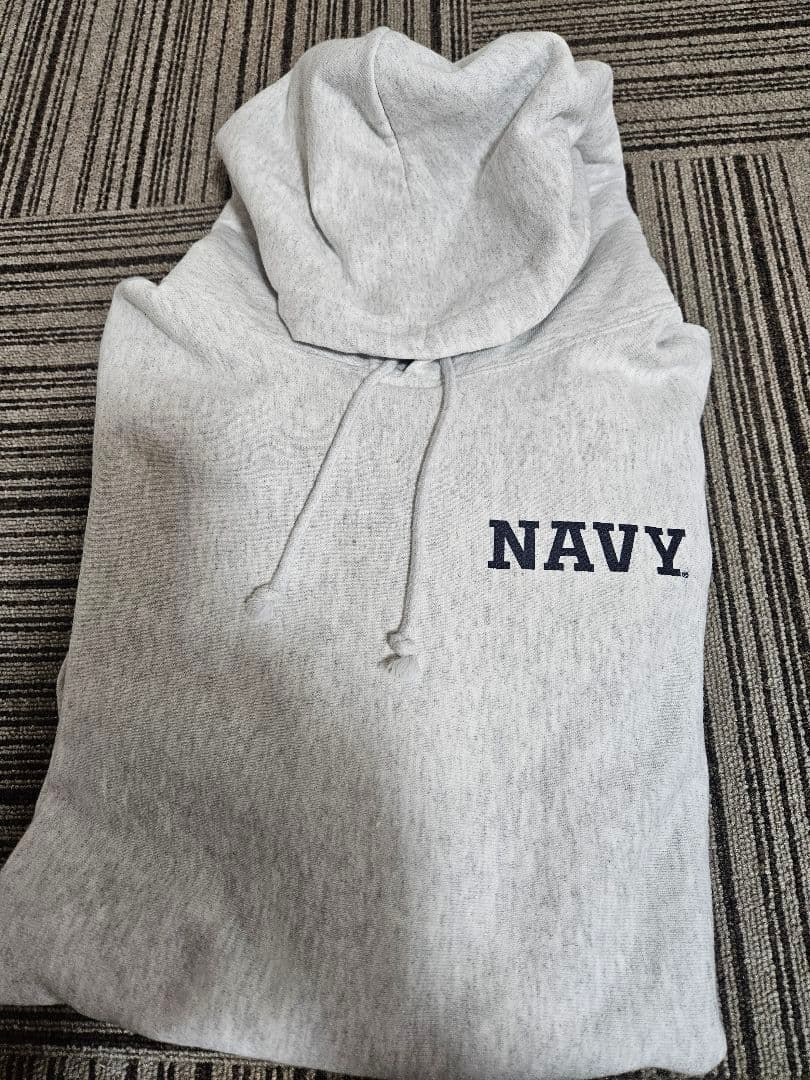 日本未発売　XL MAVY champion リバースウィーブ　パーカー 日本未発売 Champion Reverse Weave Hooded Sweatshirt Silver Grey