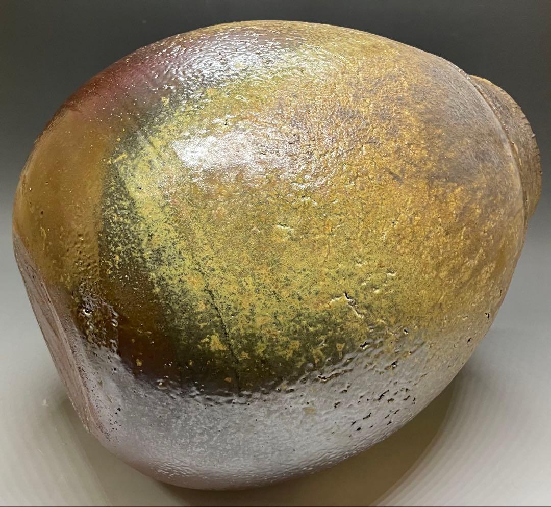 吉本正 備前花器 大作 32cm 共箱(四方桟盛蓋) 共布 栞 LY2 - メルカリ