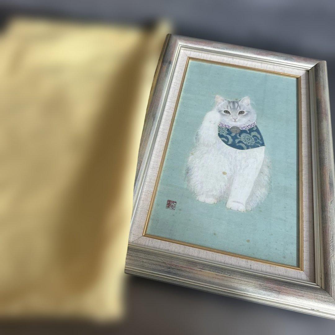 最終お値下げ❣️招き猫 日本画 久野千恵美 - メルカリ