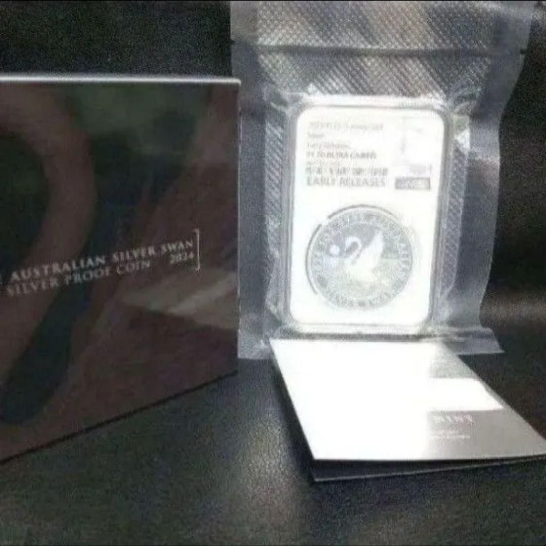 最高鑑定】2024年 白鳥 1オンス銀貨 PF70UC 純銀 COA&BOX付 | Shop at