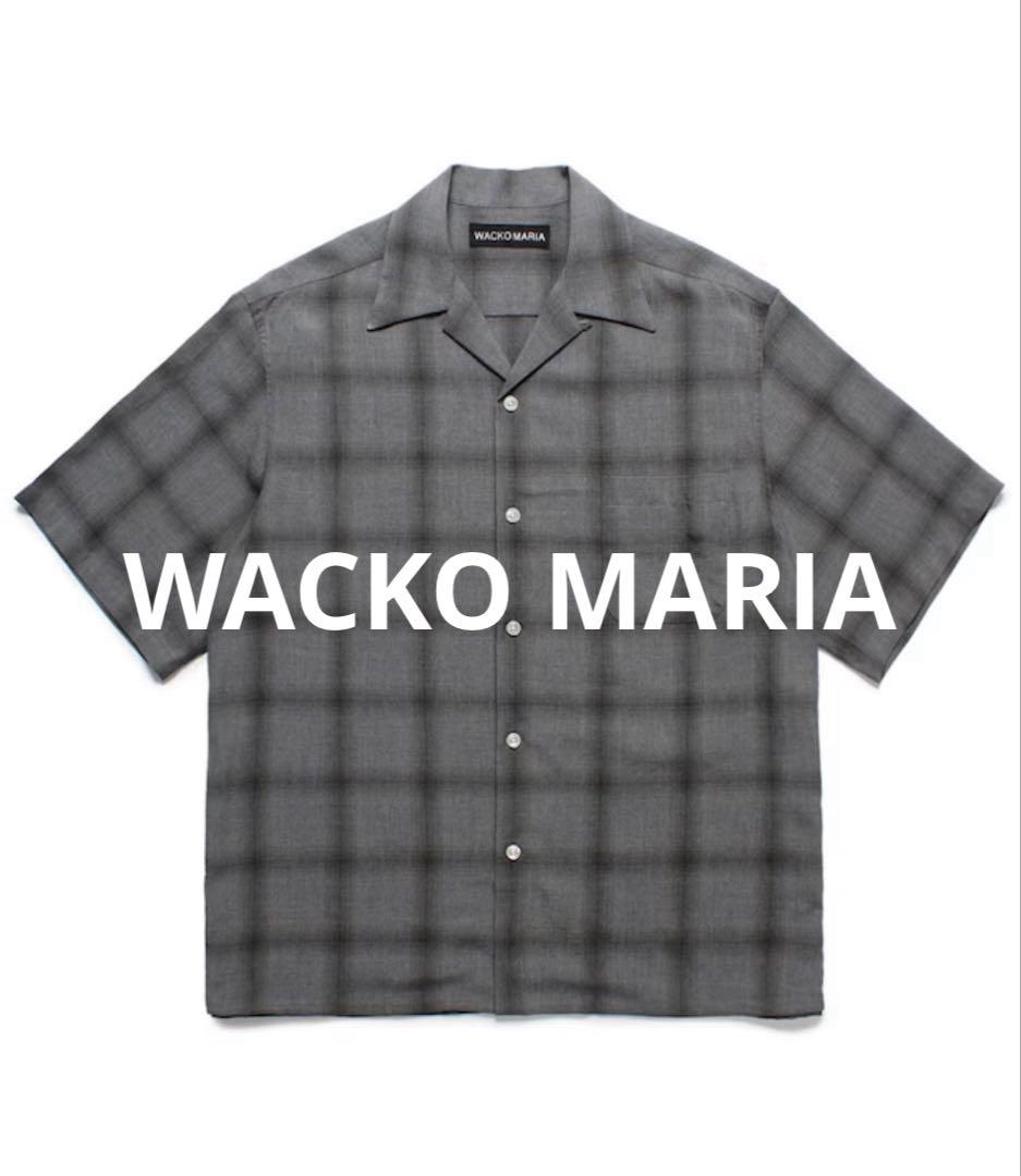 新品 WACKO MARIA 25SS OMBRE CHECK シャツ M OMBRE CHECK OPEN COLLAR SHIRT L/S ( TYPE-2 ) | WACKO MARIA