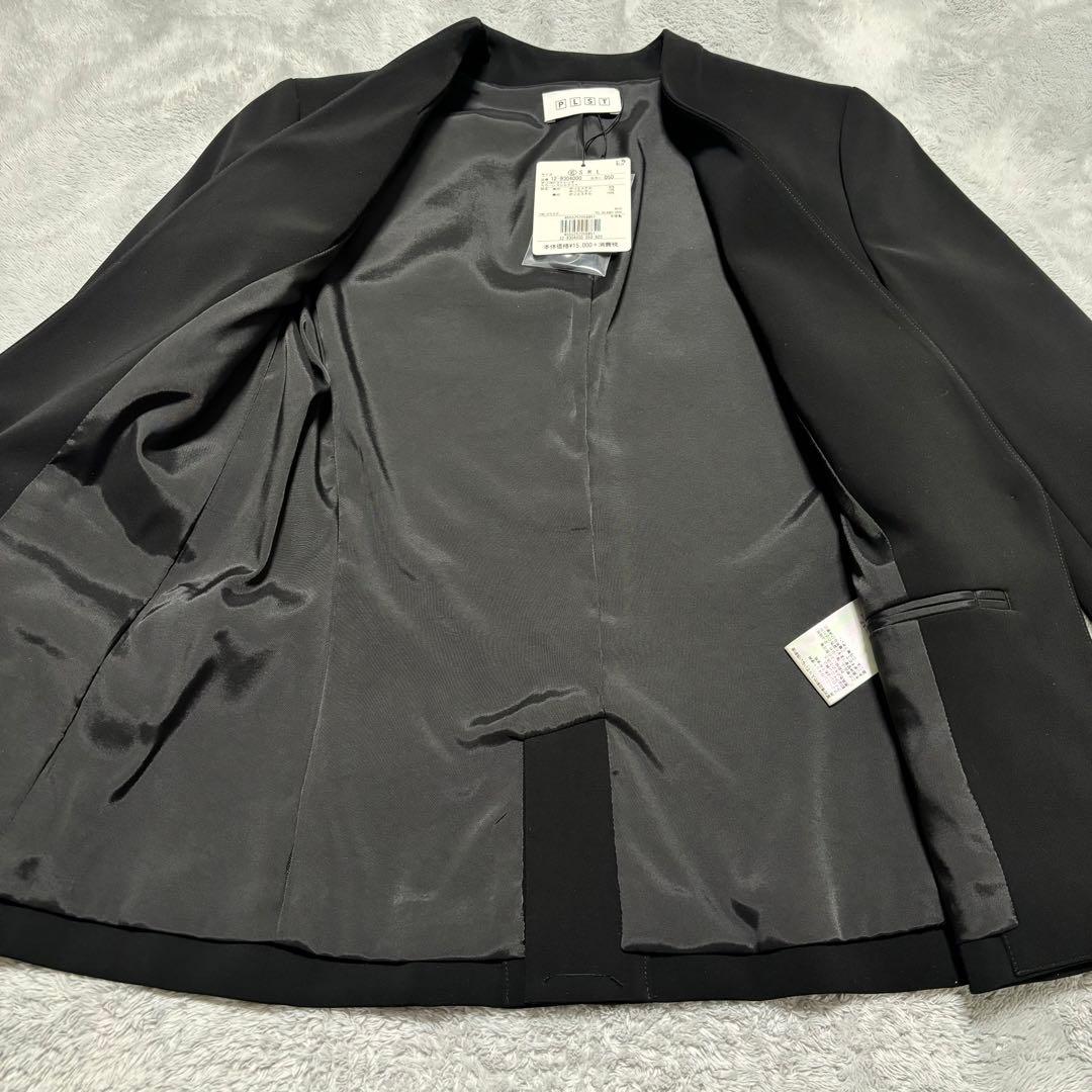 PLST☆ジャケット新品☆ポリノーカラージャケットとワイドパンツ