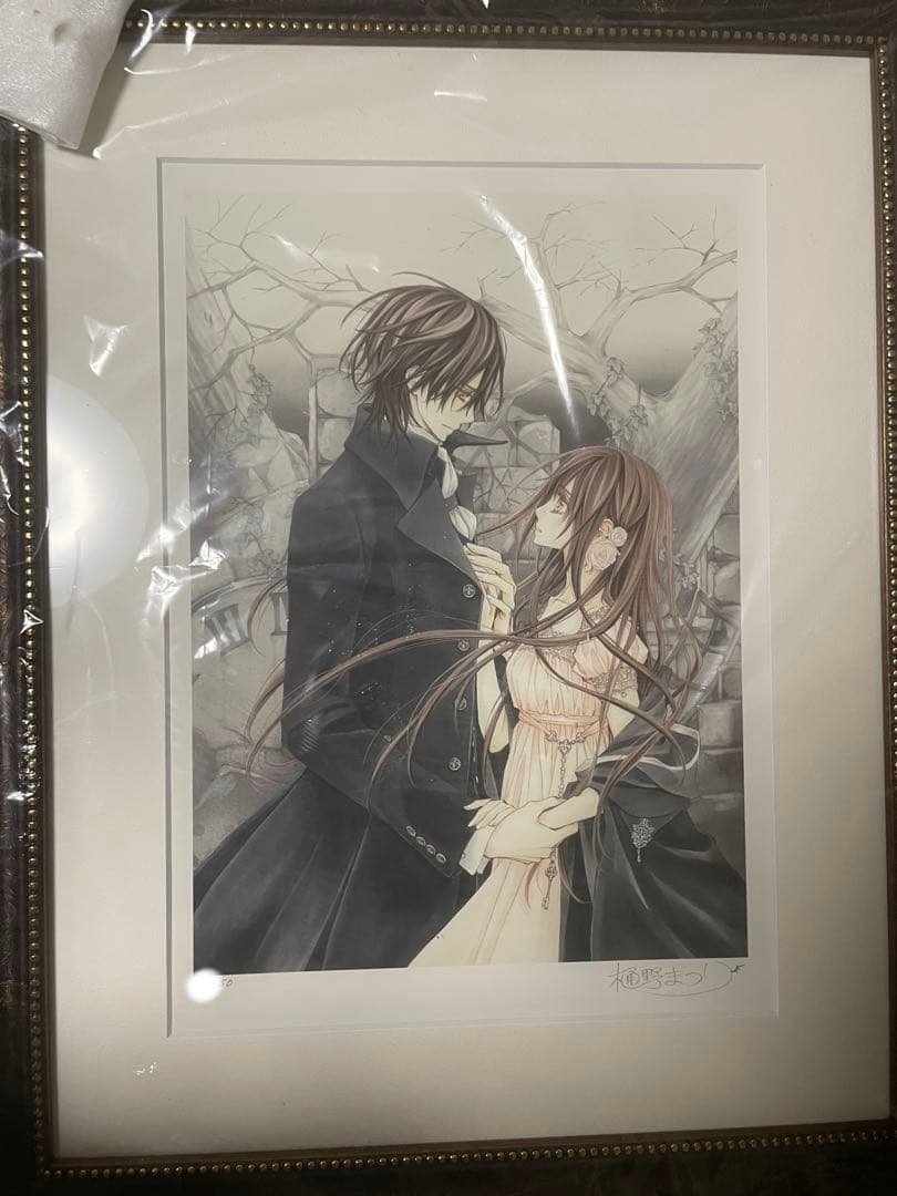 樋野まつり ヴァンパイア騎士 直筆サイン入り 複製原画