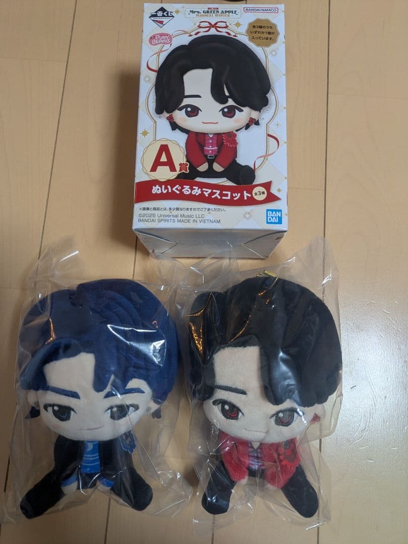 1番くじ　ミセス　A賞ぬいぐるみマスコット 2体セット 2個セット】一番くじ Mrs GREEN APPLE ミセスグリーンアップル A賞