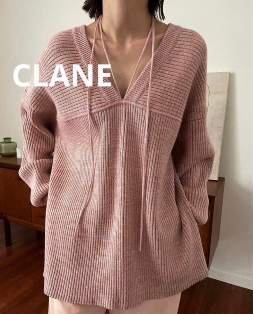 CLANE MIX COLOR STRING WIDE KNIT TOPS - メルカリ