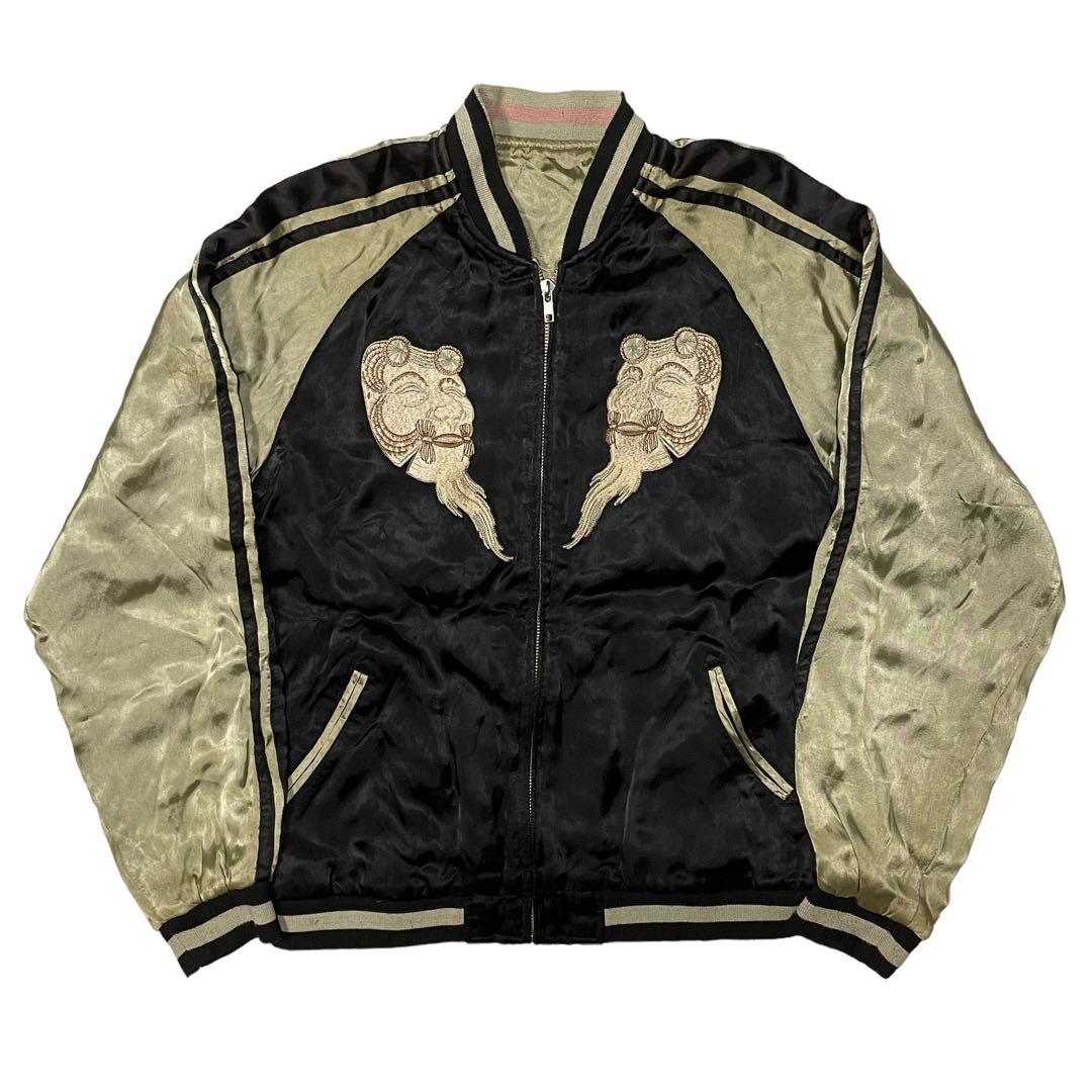 90's Pin-Ball 能面 翁 リバーシブル スカジャン サテン - メルカリ