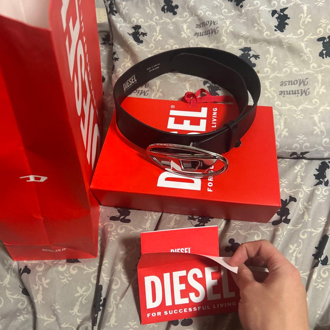 DIESEL 黒 ベルト 付属品あり