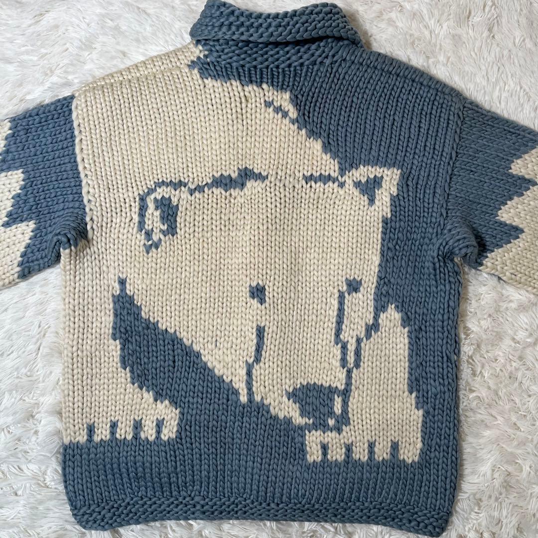 ファブ カナダ製 カウチンニット ヴィンテージ シロクマ ※サイズ採寸