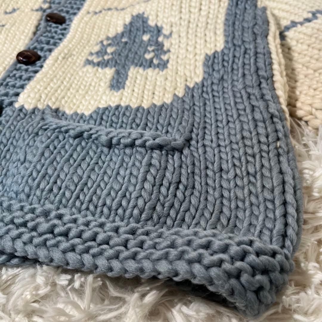 ファブ カナダ製 カウチンニット ヴィンテージ シロクマ ※サイズ採寸