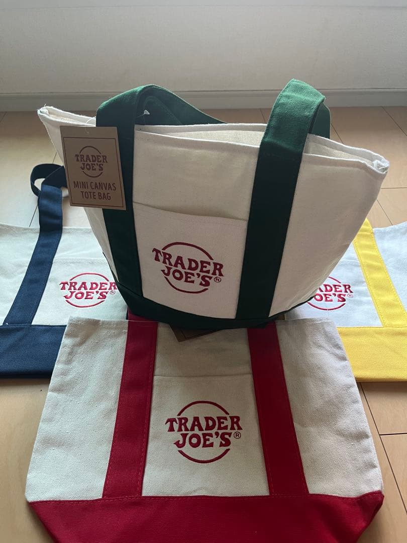 新品TRADER JOE'S ミニトートバッグ４枚セット