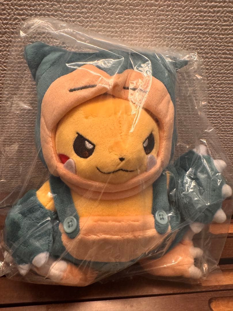 新品】袋タグ付き カビゴンマニアなピカチュウ ぬいぐるみ レア 最後