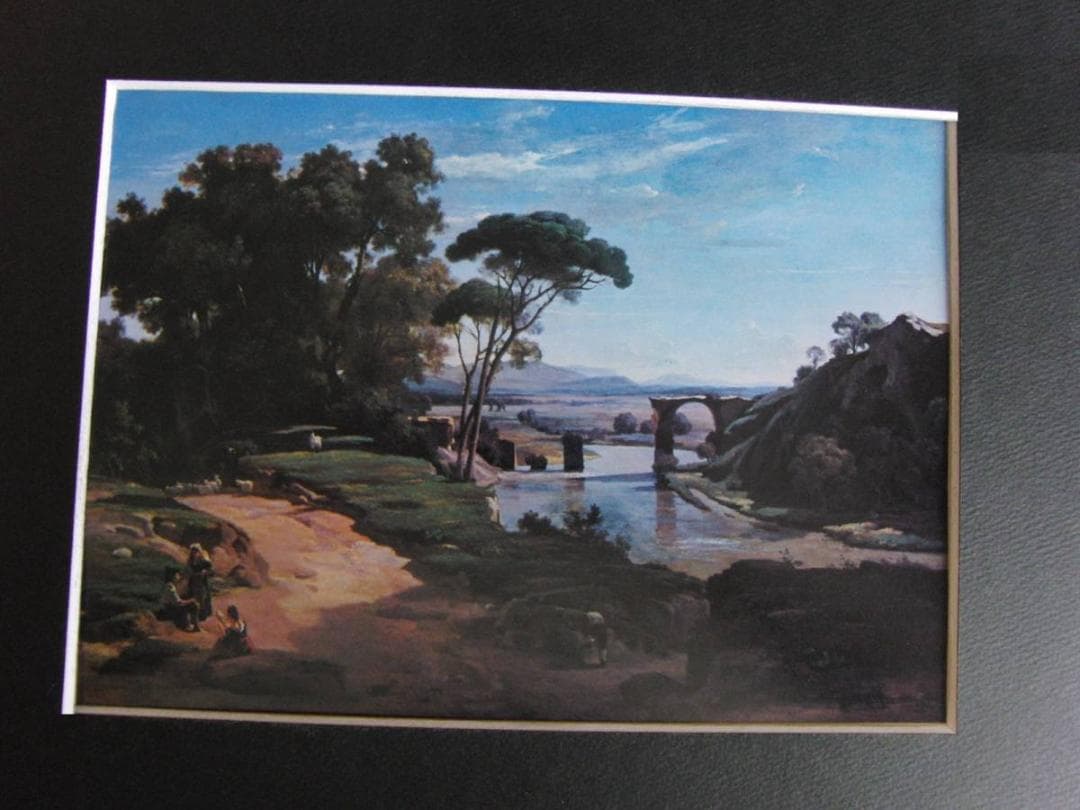 ジャン＝バティスト・カミーユ・コロー、【ナルニの橋】、希少な額装用