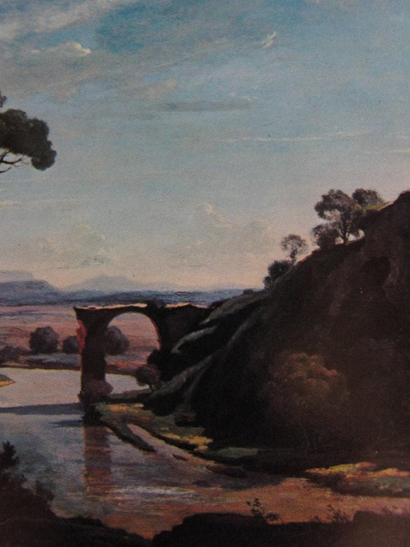 ジャン＝バティスト・カミーユ・コロー、【ナルニの橋】、希少な額装用