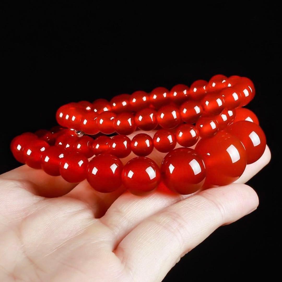 【天然玉石】南紅瑪瑙ネックレス 1つ