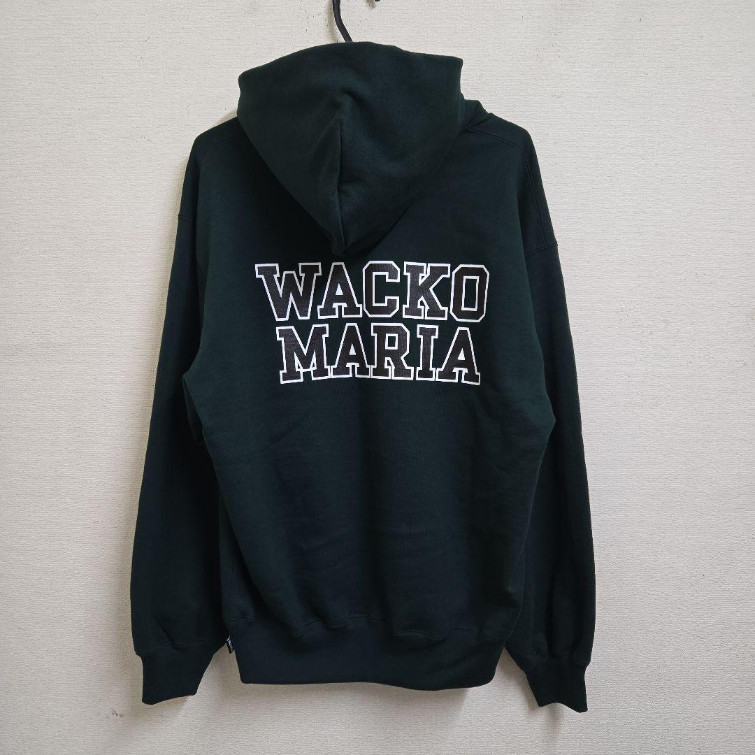 今だけ価格24FW新品ワコマリアWACKOMARIAスウェットパーカーGREEN ヘビーウエイトスウェットパーカー タイプ2 24FW-WMC-SS04
