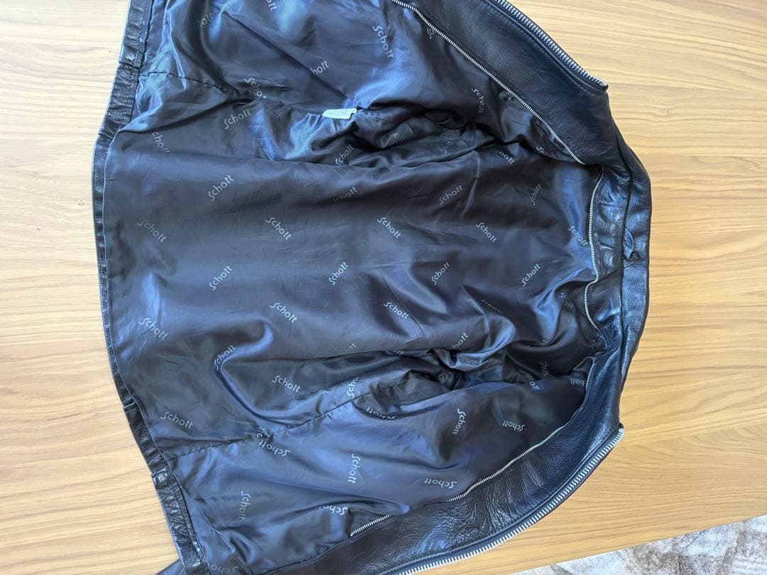 ジ*ス様 schottシングルライダース 襟付きボア無しサイズ34 - メルカリ