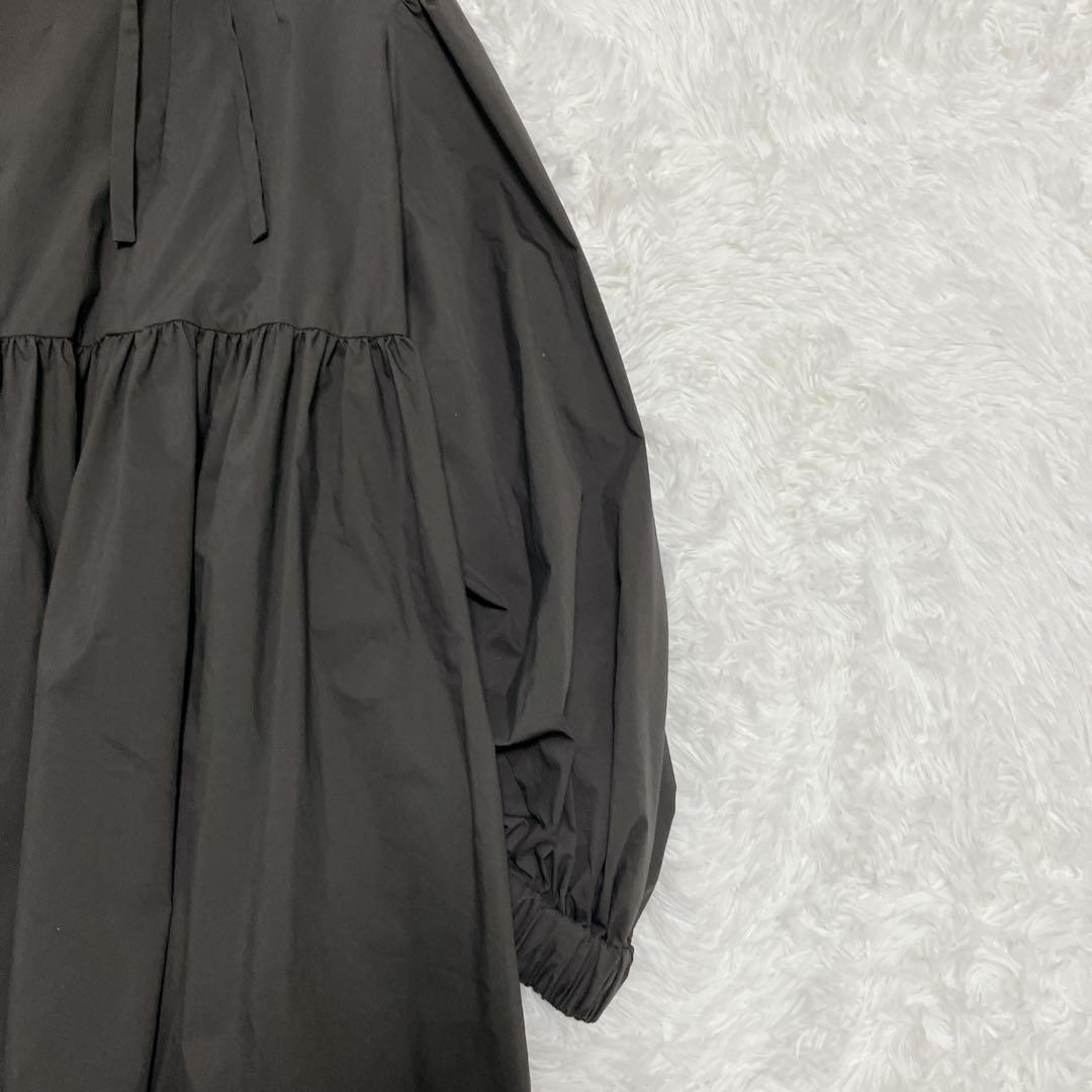 美品 ヨリ パフスリーブブラウス yori 38 バックリボン フレア ギャザー