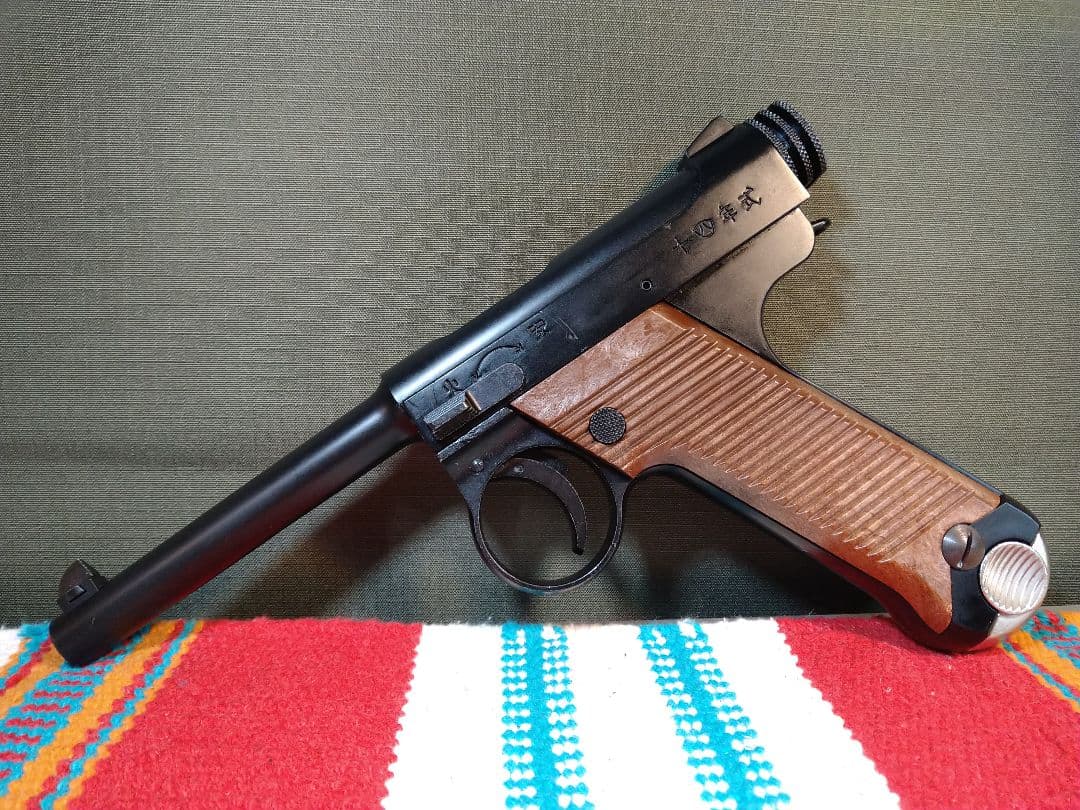 美品ジャンク！マルシン　南部十四年式ガスブロ　８mmBB弾仕様　ガス抜け・漏れ有 美品ジャンク！マルシン 南部十四年式ガスブロ 8mmBB弾仕様 ガス抜け