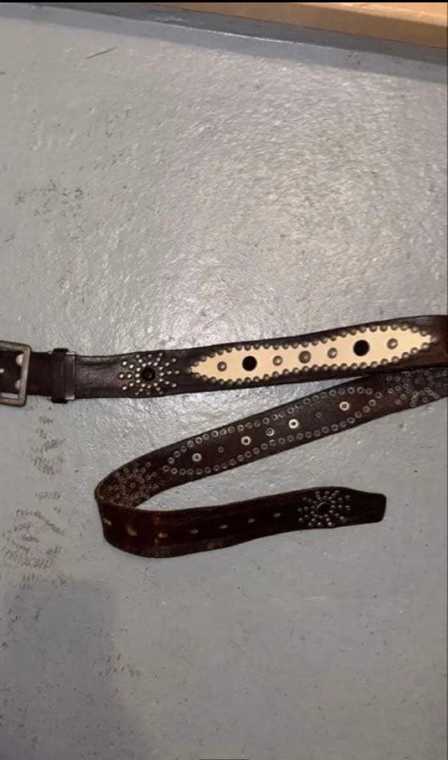 小物 vintage leather studs belt y2k HTC afb