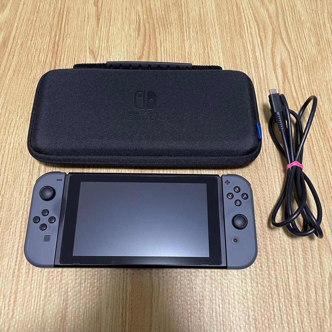 (初期化済) Nintendo Switch グレー ケース付き
