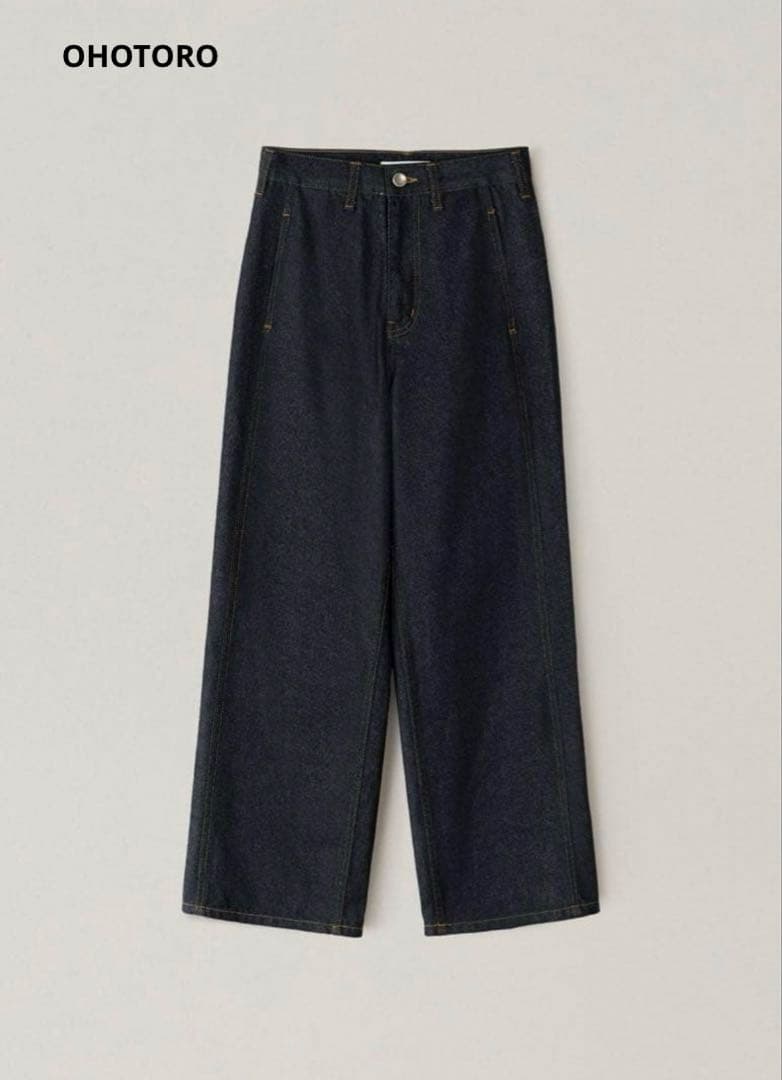【美品】OHOTORO デニムWide Stitch Jeans short m wide stitch jeans | OHOTORO