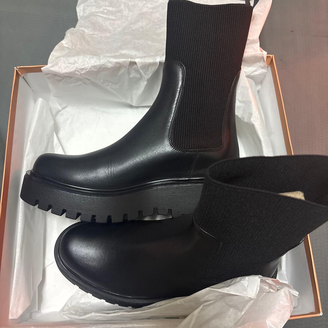 CORSO ROMA 9 コルソローマ サイドゴアニットブーツ