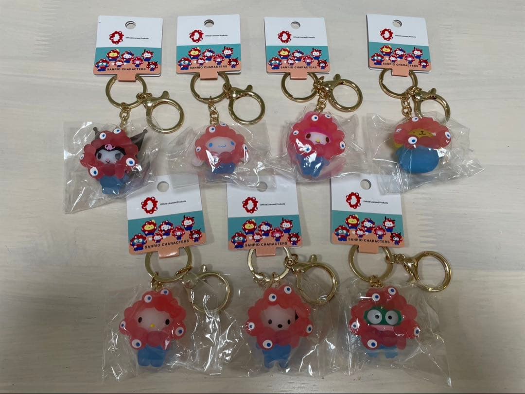 【コンプリート】サンリオ ミャクミャクなりきりマスコット クリア 7点セット