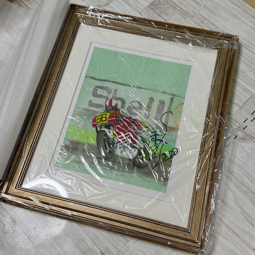 バリバリ伝説 版画 NSR500 ホンダ NSR500 WGP500 #56 「バリバリ伝説」 (「巨摩 郡」 ヘルメット