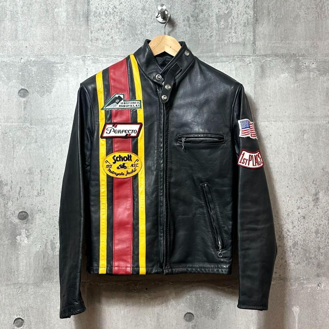 ⭐️即決価格⭐️Schott シングルライダースジャケット アメリカ製