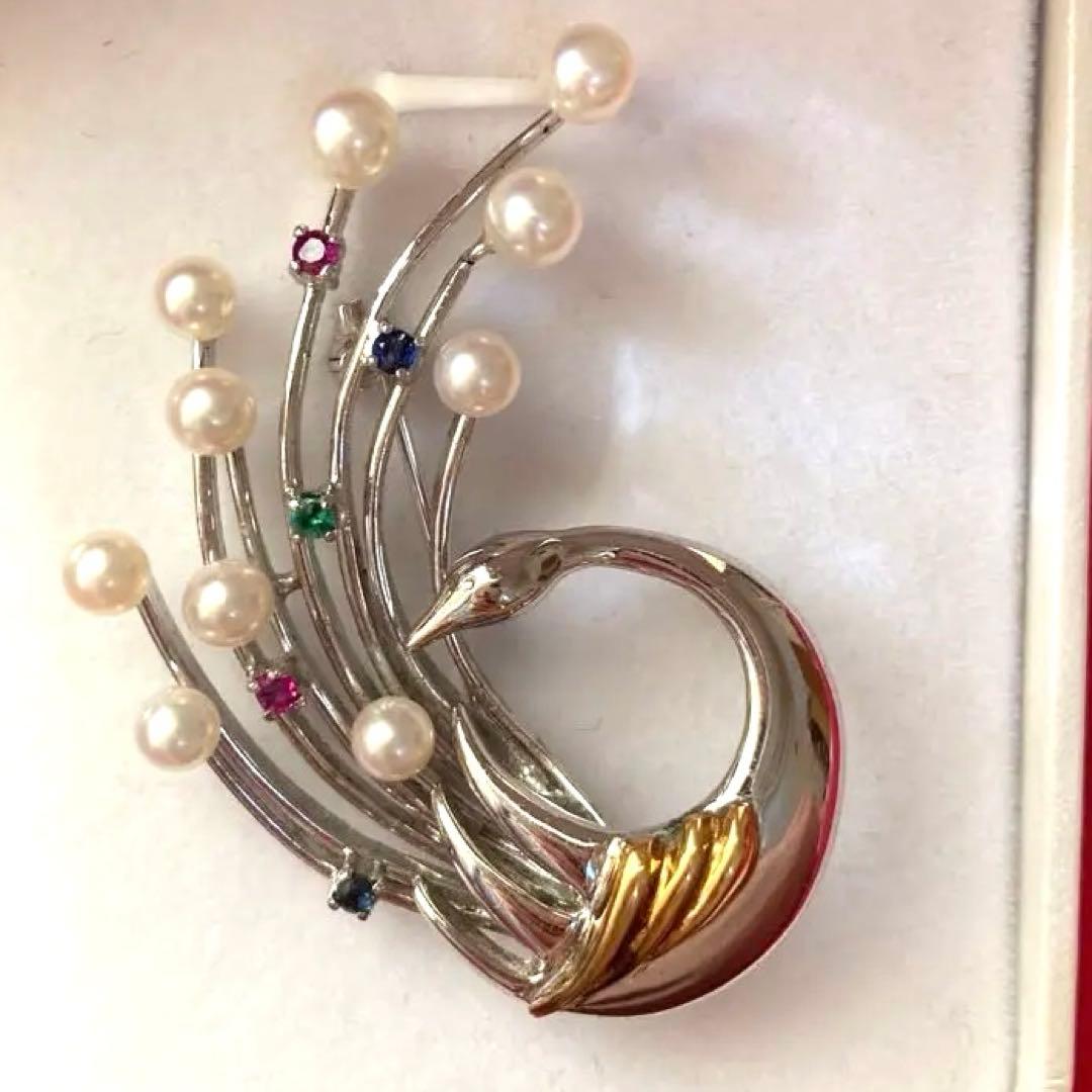 ペンダントトップ　ブローチ K18 silverルビー　サファイヤ　エメラルド✨