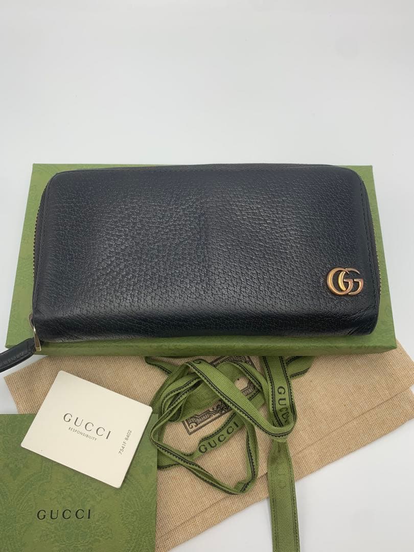 マリエGUCCI グッチ GGマーモント ジップラウンド長財布 GG Marmont グッチ 財布 GUCCI ラウンドファスナー長財布 レディース