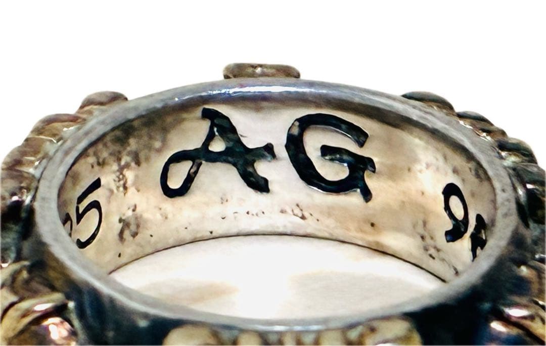 希少】A&G リング フローラルクロス シルバー925 ゴールド 18K - メルカリ