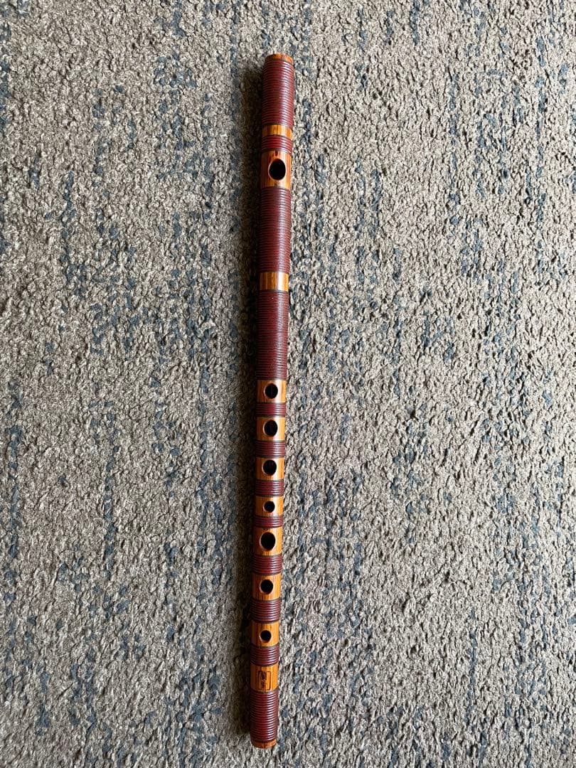 篠笛　蘭情管　唄用（ドレミ）朱総藤巻 七本調子