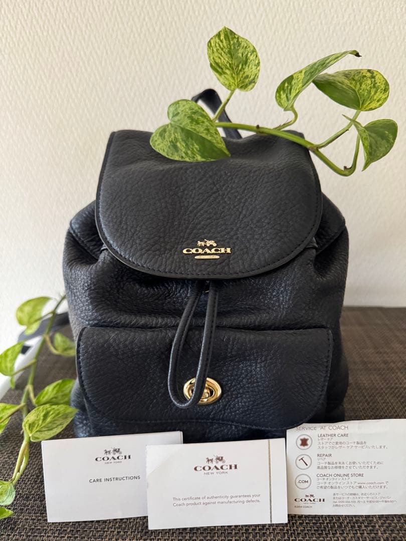 COACH本革ミニリュック