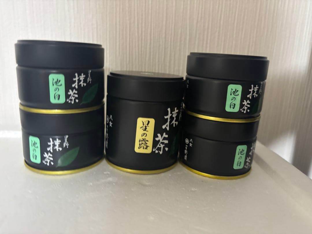 星野製茶園 高品質抹茶 5缶セット 池の白20g 4缶 星の露40g 1缶 星野製茶園 オンラインショップ / 星野抹茶 「池の白」20g缶入 【SOLD