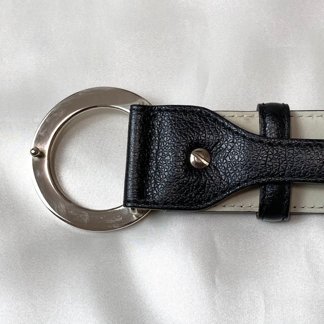 極美品】BVLGARI ベルト バックル ロゴマニア レザー