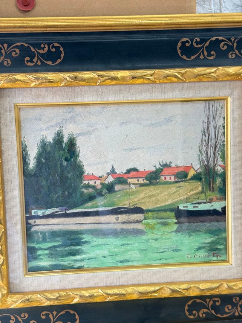 古田 帯川 『セーヌ川畔』 3号 梅田画廊 絵画 油彩 洋画 - メルカリ