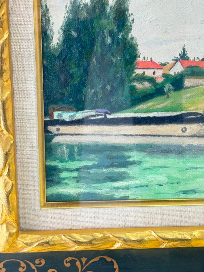 古田 帯川 『セーヌ川畔』 3号 梅田画廊 絵画 油彩 洋画 - メルカリ